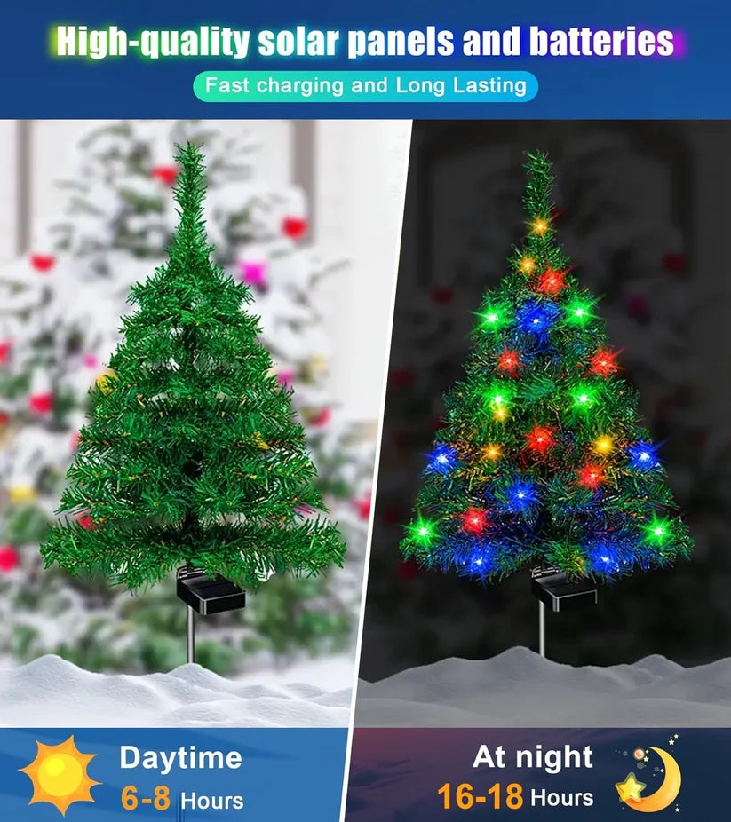 Solar Christmas Tree Pathway Lights 🎄✨