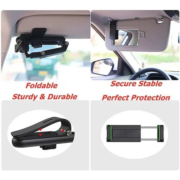 🏆New 1080° Multi-function Sun Visor Universal 360 Degree Rotating Phone Holder