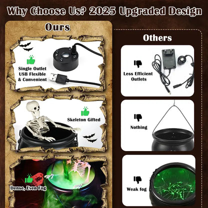 🧙‍♀️ Magic Mist Floating Potion Cauldron — Halloween Gothic Decor