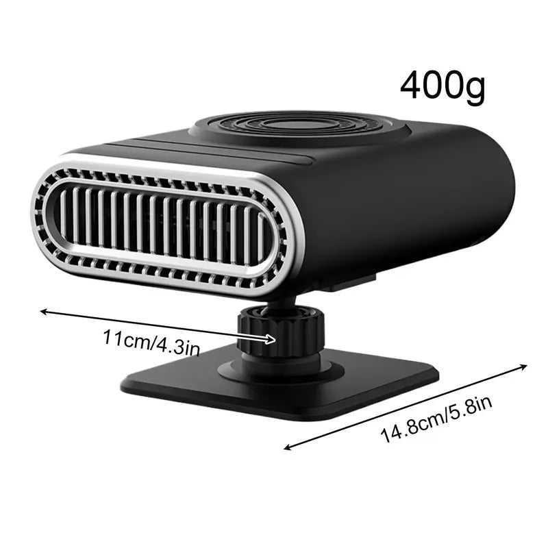 12V Portable Car Heater - 12V Power, Adjustable Defogging Windshield Demister⚡
