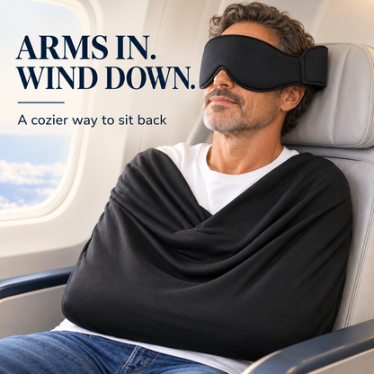 ✈️ Arm-Wrapping Travel Sleep System – Wraparound Comfort & Eye Coverage