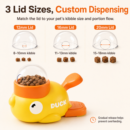 🦆 Duck Puzzle Feeder – IQ Treat Toy for Cats & Small Dogs