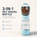 3-in-1 Dog Travel Water Bottle