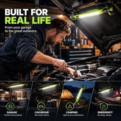 🔦 360° Magnetic COB Work Light – Rechargeable LED Repair Lamp