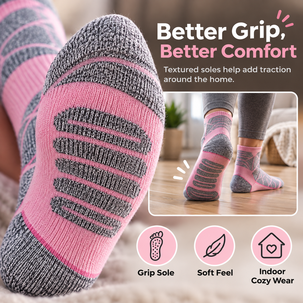 🥶 Tired of Freezing Feet in Winter?Rechargeable Heated Knee-High Socks for Lasting Cozy Warmth!