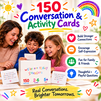 🌈 Limited-Time Deal Kids Conversation Card Game – 150 Questions for Stronger Family Bonds ❤️