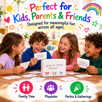 🌈 Limited-Time Deal Kids Conversation Card Game – 150 Questions for Stronger Family Bonds ❤️
