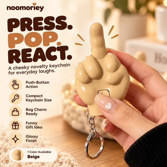 😈 Pop-Up Middle Finger Keychain 😂 | Funny Push-Button Prank Gift 🎁