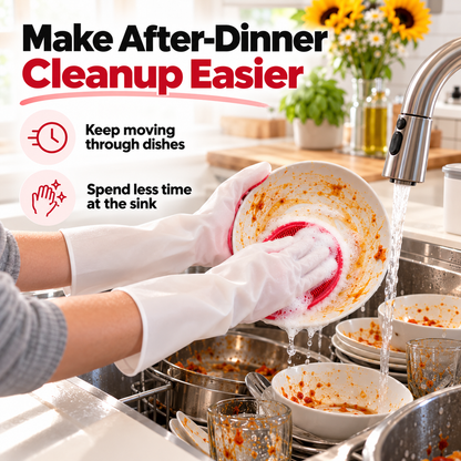 Dishwashing Gloves with Built-In Scrubber - image 7
