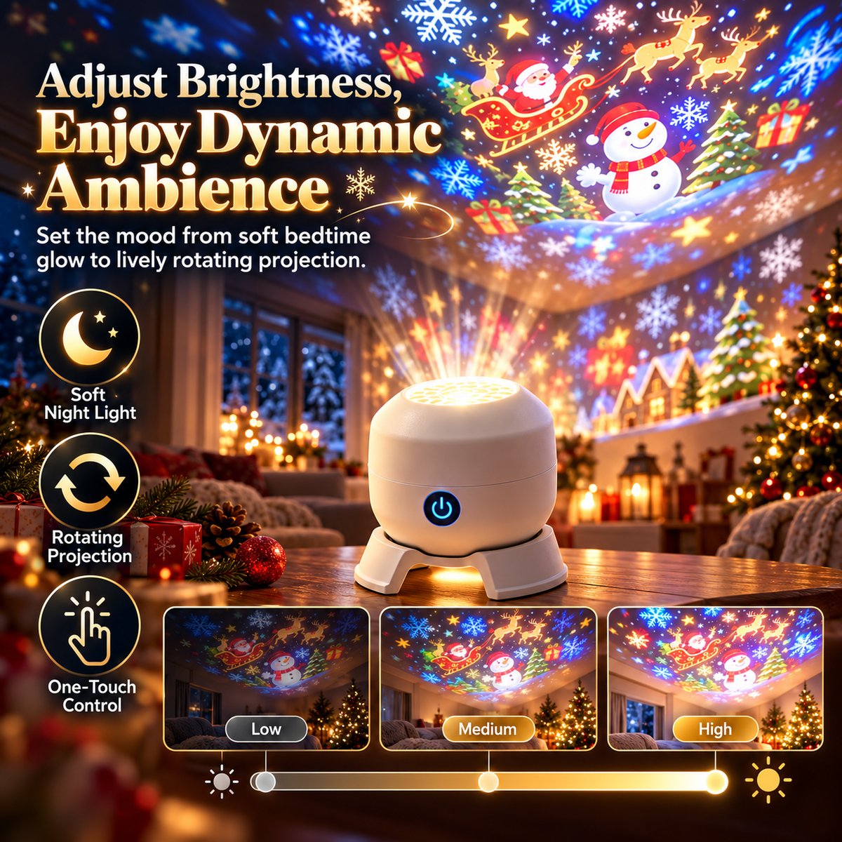 ✨Christmas Rotating Projector Light