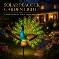 Solar Peacock Garden Sculpture
