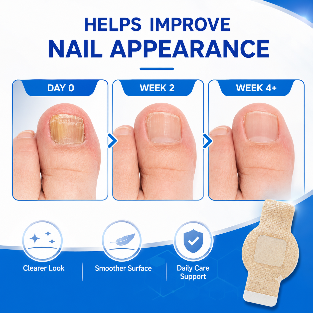 🔥Fungal Nail Patches, 21PCS Nail Repair Strips, Overnight Toenail Care