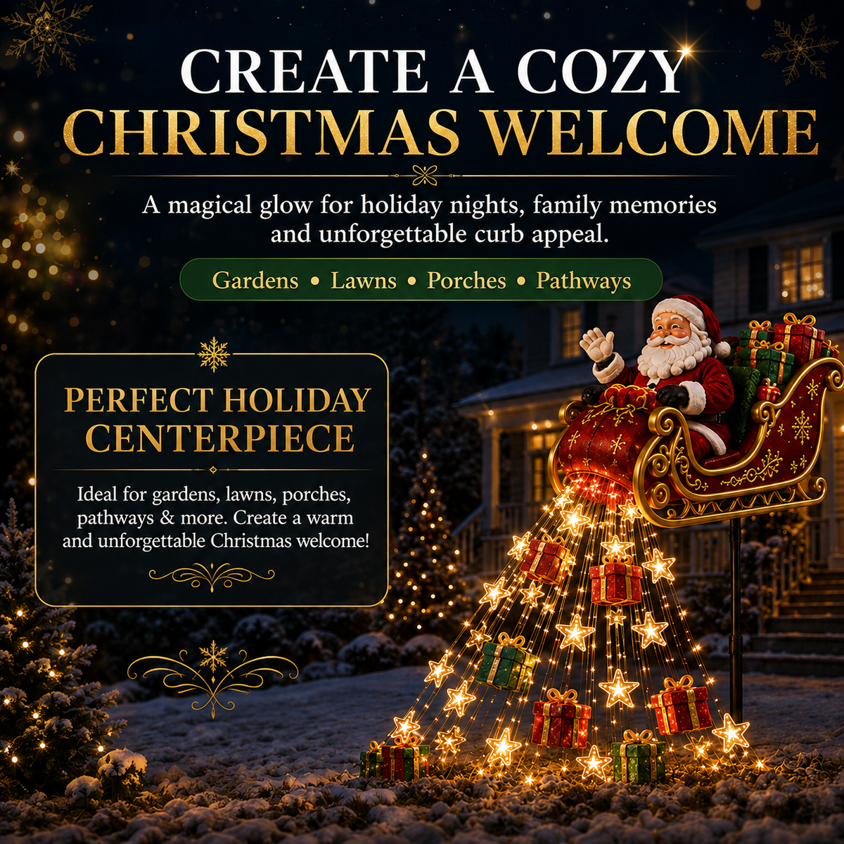 ✨ 2026 New Santa’s Flying Sleigh Gift Cascade