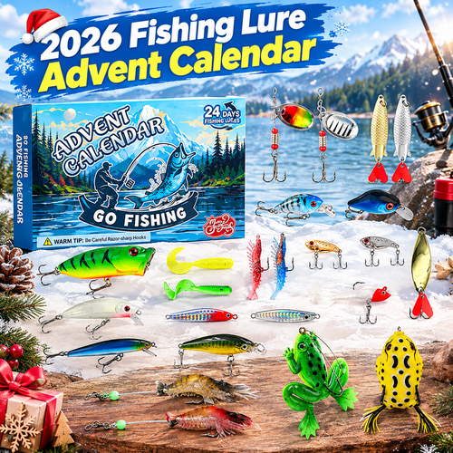2026 Fishing Lure Advent Calendar – 24-Day Christmas Countdown with Fishing Tackle Surprises