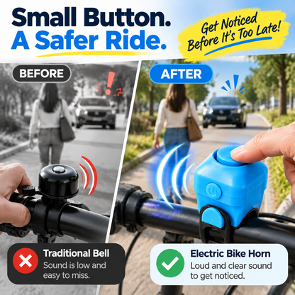 Wireless Bike Electric Bell – Loud Safety Horn With 5 Sound Modes For Safer Cycling