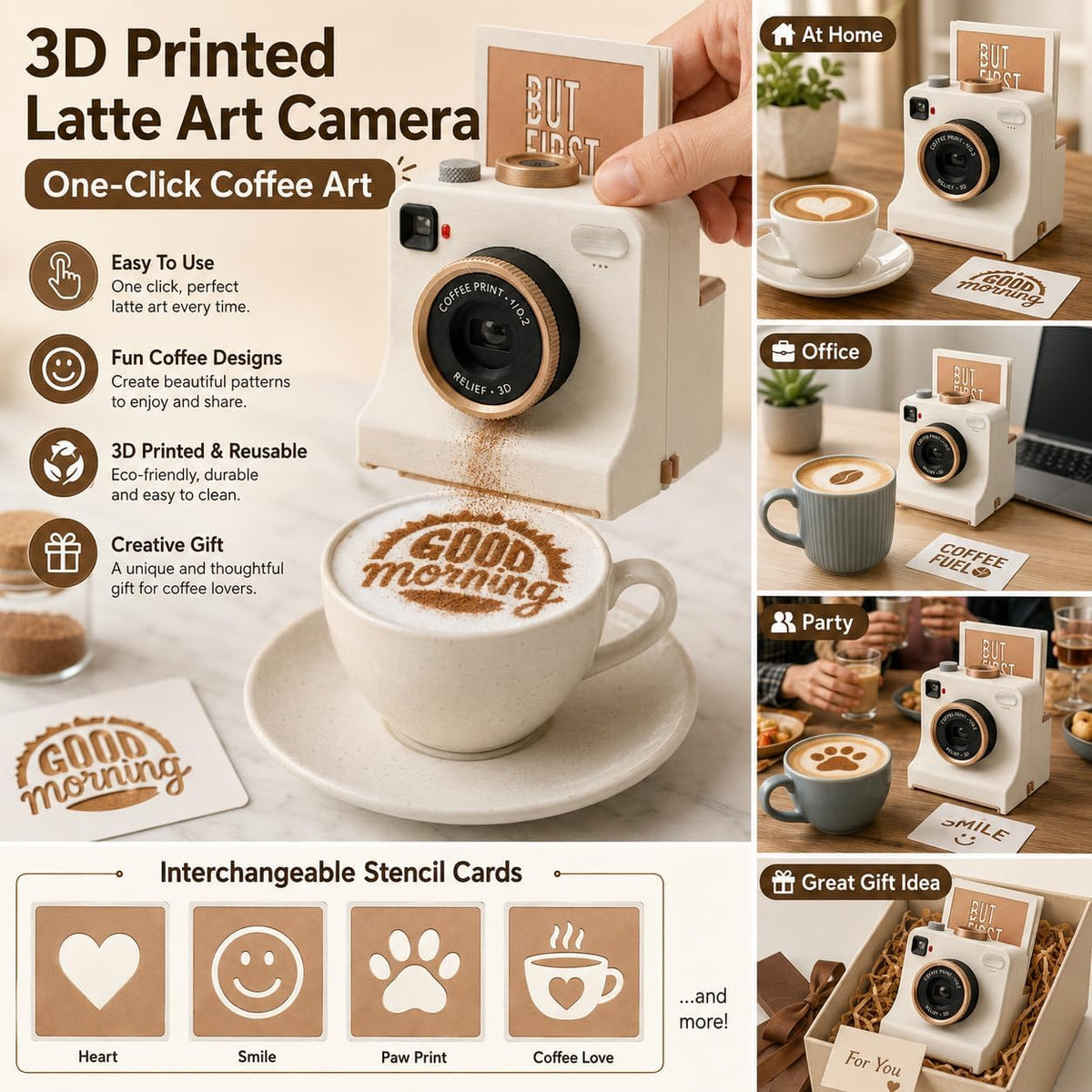 ☕Latte Art Maker Camera Tool – Turn Every Coffee Into A Creative Masterpiece 🎨