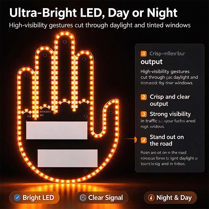 LED Car Gesture Light 🖐️