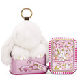 Handcrafted Soft Bunny Charm: Adorable Plush Rabbit Toy Keychain