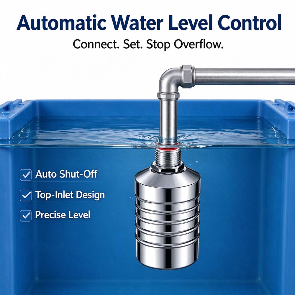 Automatic Water Level Control Float Valve, Top Inlet Water Shut Off Valve 💧✨