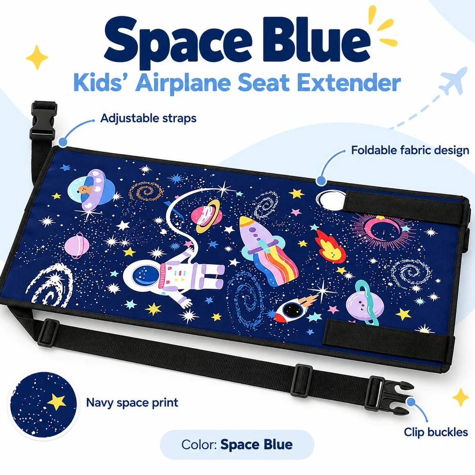 ✈️ Kids’ Airplane Seat Extender – Foldable Travel Leg Rest, No Inflation Needed 🚀