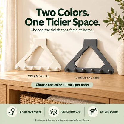 🏡 6-Hook Over-the-Door Organizer – Smart, No-Drill Storage for Every Space ✨