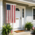 Lighted Rag American Flag Banner