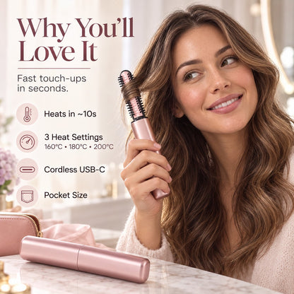 Cordless Mini Ceramic Hair Curler with USB-C Charging