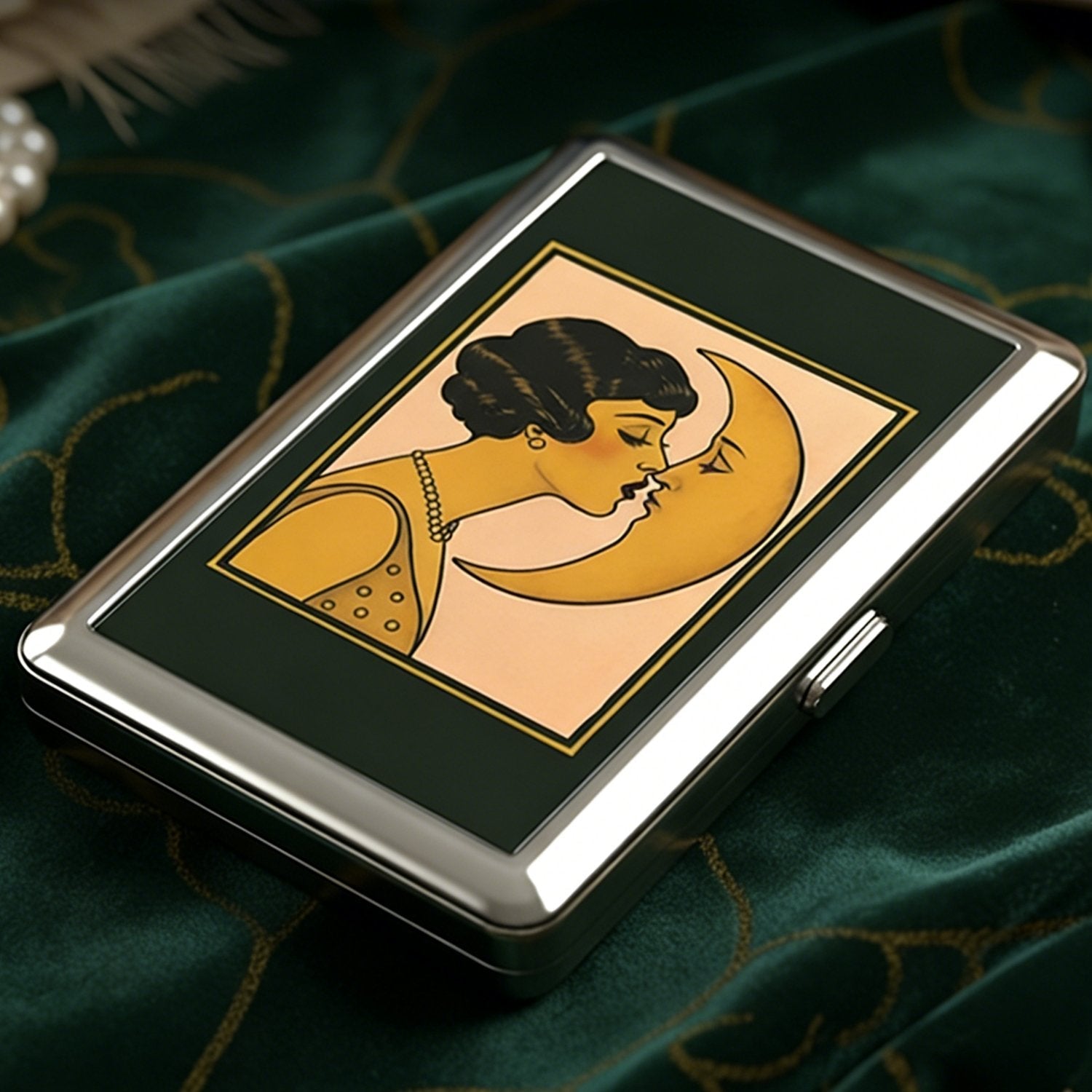 Vintage Art Deco Versatile Card & Cash Case With RFID Protection
