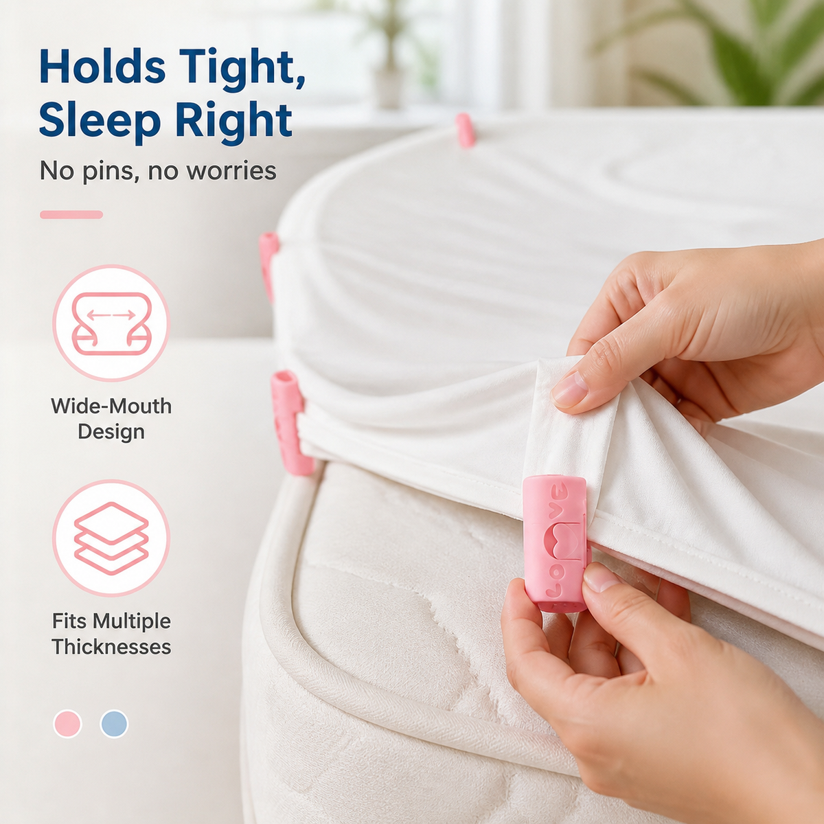 20 Counts Two-Speed Adjustment Sheet Grippers – Anti-Slip Clips for Beds Prevent Sliding Falling Out 🛏️