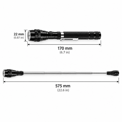 Extendable Magnetic LED Flashlight