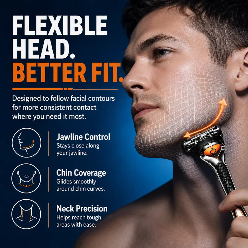 Men's 6-Layer Sharp Handheld Shaver with Refills