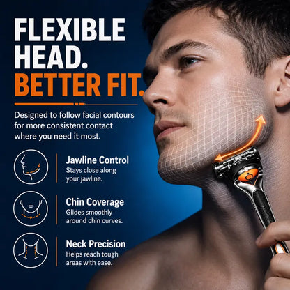 Men's 6-Layer Sharp Handheld Shaver with Refills