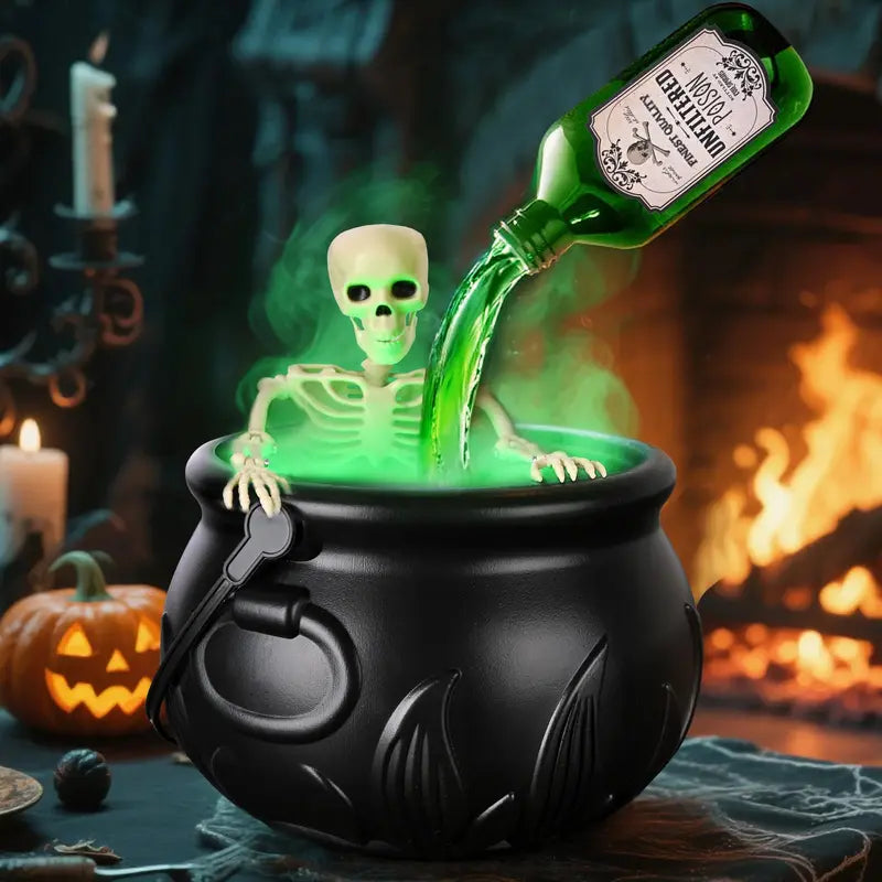🧙‍♀️ Magic Mist Floating Potion Cauldron — Halloween Gothic Decor