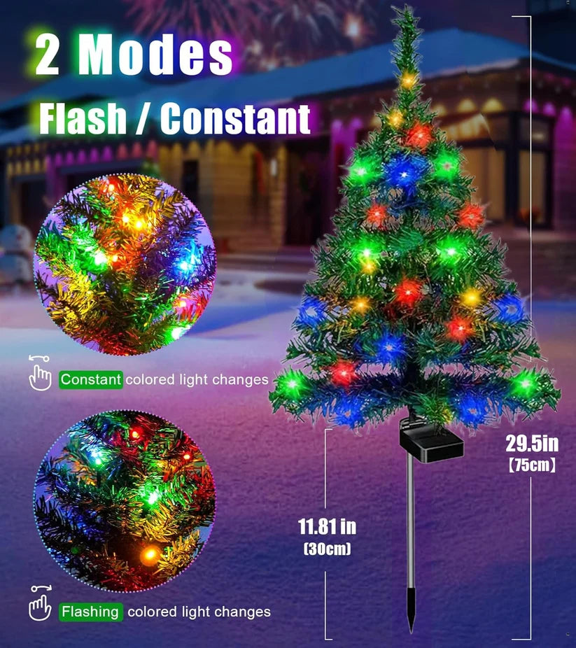 Solar Christmas Tree Pathway Lights 🎄✨