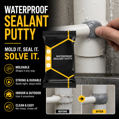 Waterproof Sealant Putty - Mouldable Hole Sealing Filler for Pipe Wall Gap Blocking