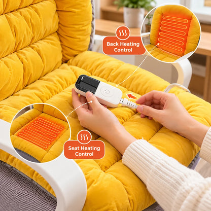 🔥 Cozy Heated Chair Cushion – Plush Seat & Back Warmer with Adjustable Heat & Timer！！！