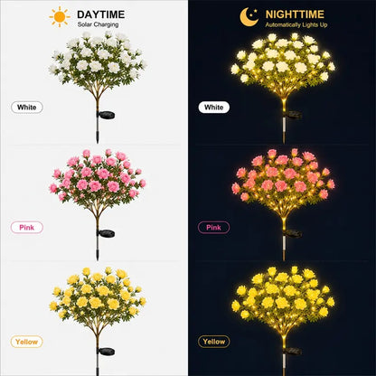 Nature Inspired Floral Solar Garden Pathway Lighting