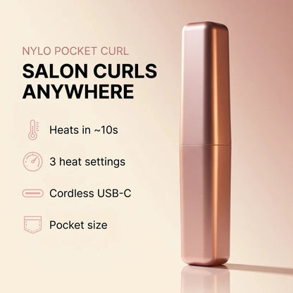 Cordless Mini Ceramic Hair Curler with USB-C Charging