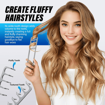 💇2026 Upgrade Volumizing Comb, Wide-Tooth Styling for All Hair Lengths, Men & Women