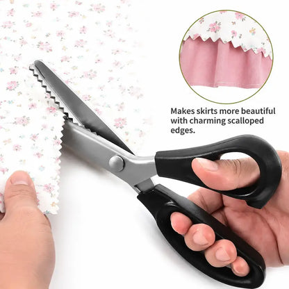 ⭐ Stainless Steel Zig Zag Scissors with Serrated Teeth
