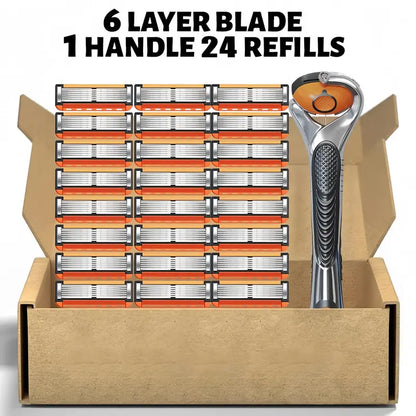 Men's 6-Layer Sharp Handheld Shaver with Refills