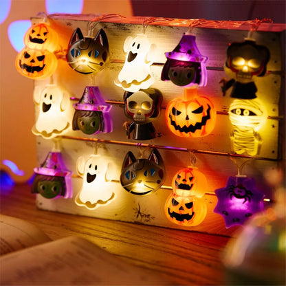 Glowing Halloween Character String Lights