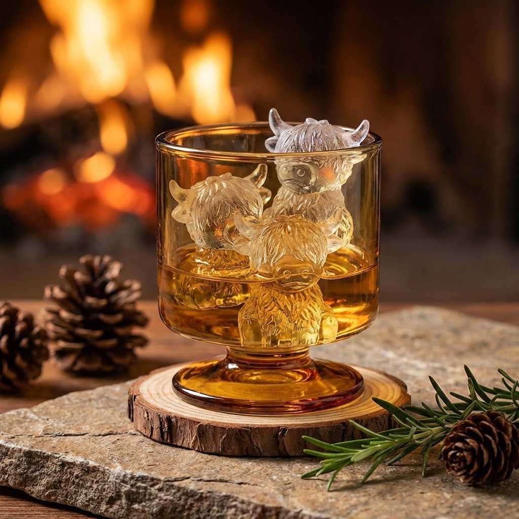 🐇🐰 Mini Highland Cow/Rabbit Ice Cube Mold – Cute 3D Ice for Drinks, Parties & Gifts