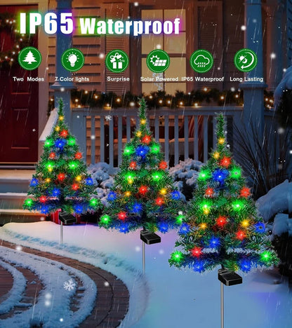 Solar Christmas Tree Pathway Lights 🎄✨