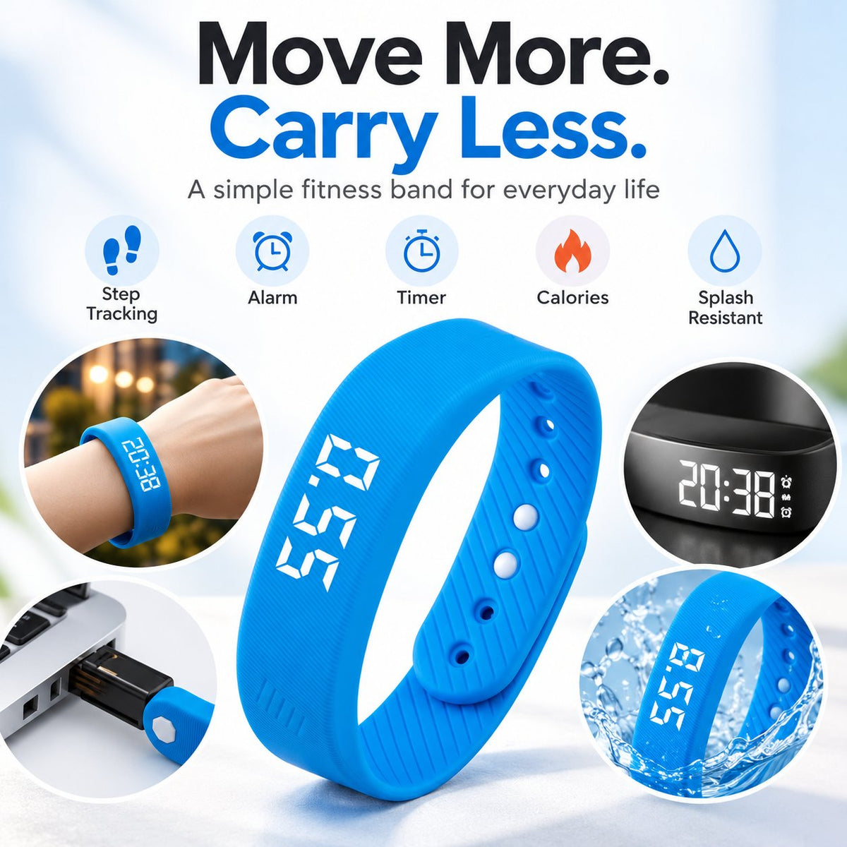 Portable Wrist Activity Tracker and Step Counter - image 8