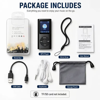 Portable Multi-Function MP3 Player with LCD Screen
