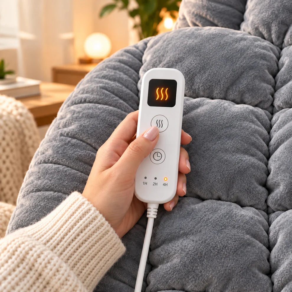 🔥 Cozy Heated Chair Cushion – Plush Seat & Back Warmer with Adjustable Heat & Timer！！！