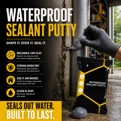 Waterproof Sealant Putty - Mouldable Hole Sealing Filler for Pipe Wall Gap Blocking