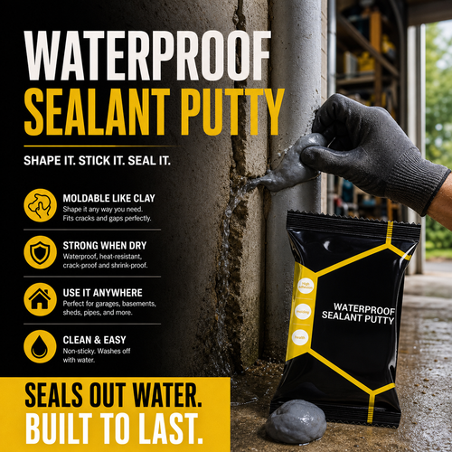 Waterproof Sealant Putty - Mouldable Hole Sealing Filler for Pipe Wall Gap Blocking