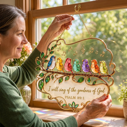 Psalm 89:1 Songbird Suncatcher — A Beautiful Reminder of God’s Goodness